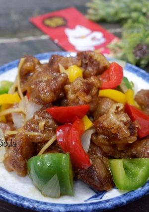 Hình của món Thịt Heo Chiên Giòn Sốt Chua Ngọt Kiểu Hoa.