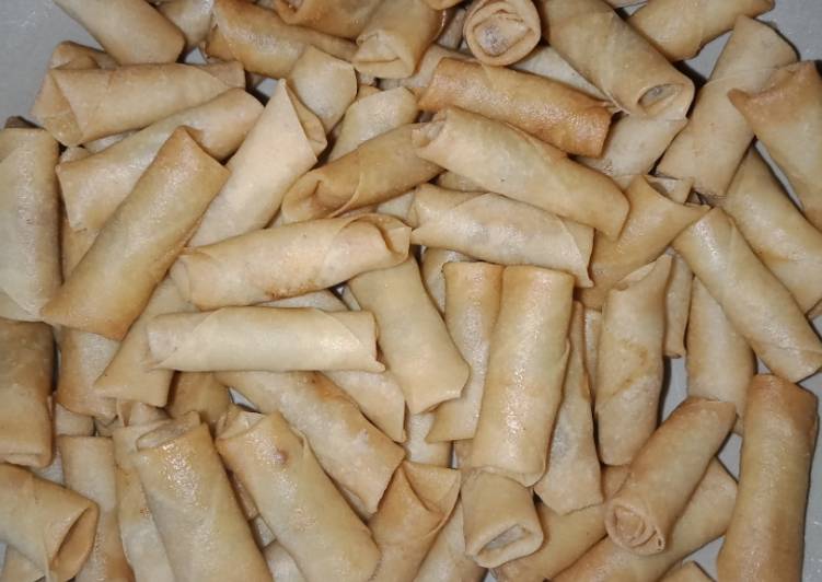 Lumpia isi abon kres