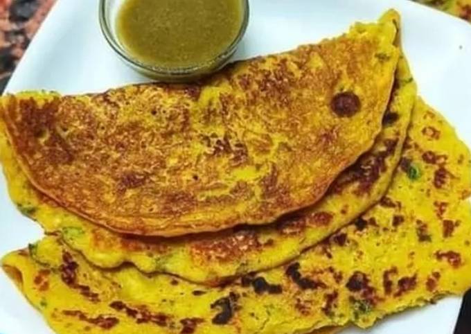 Easiest Way to Prepare Quick Besan Chilla, a healthy breakfast to start a good day