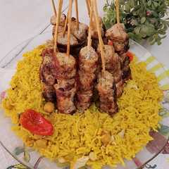 شيش طاووق مع الأرز بالحمص-レシピのメイン写真