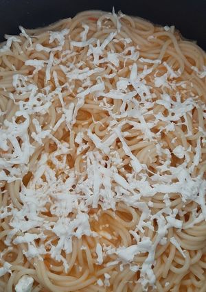 Una foto de Delicioso spaghetti sencillo