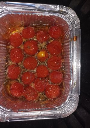 Una foto de Tomates Cherry confitados en Air fryer
