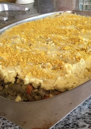 Una foto de Pastel de papa vegano