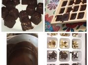 Una foto de bombones de cacao y aceite de coco