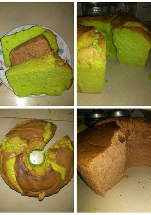 Foto resep Chiffon Cake Chocolate & Pandan/Suji