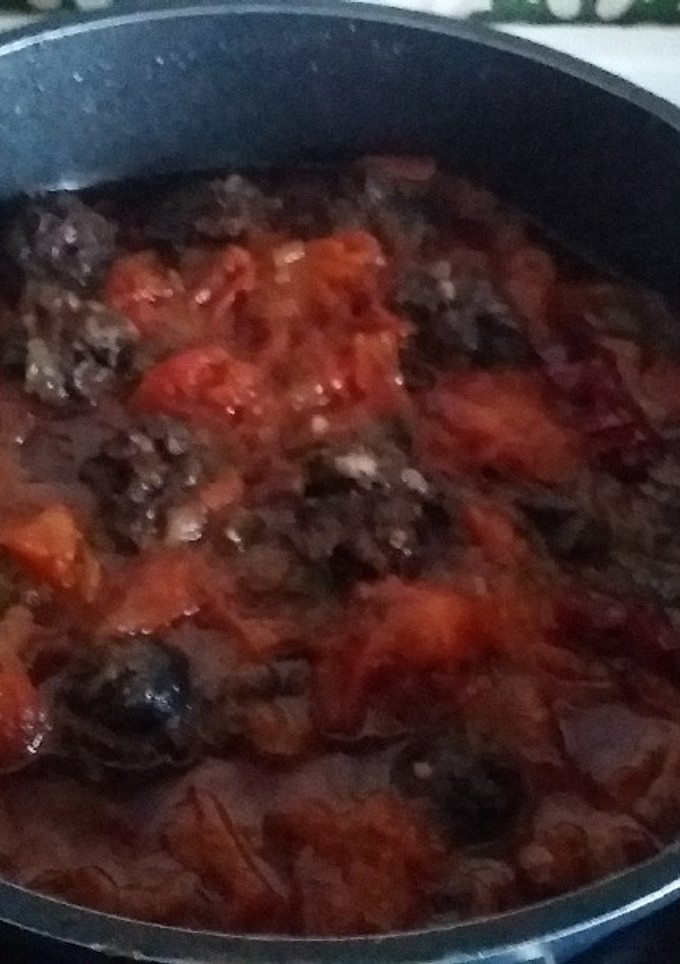 Una foto de Entomatada de mondongo a la extremeña por el chef David rico ric