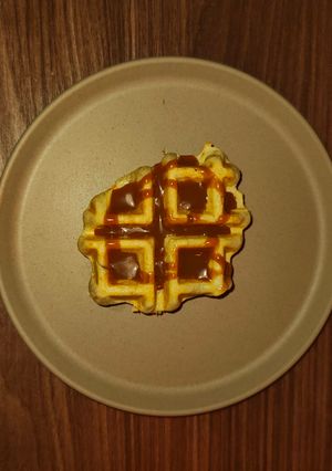 Una foto de Waffles Dulce de leche easy