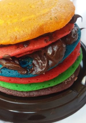 Foto resep Pancake rainbow