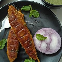 A picture of Chicken seekh kabab.