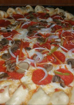 Una foto de La pizza Home made del chef Diaz