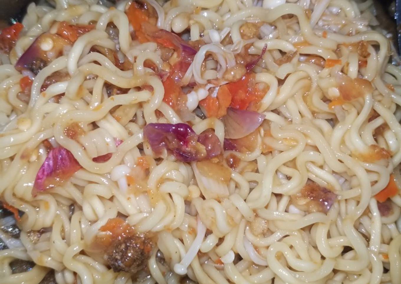 Mie goreng Sambel Mentah
