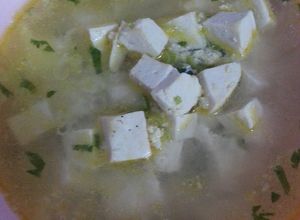 Foto resep Sup tahu dengan ayam giling (makanan anak 1 tahun +)