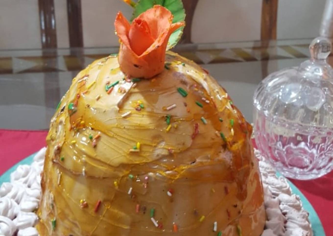 CHOCOLATE CAKE<br />with Orange Caramel Toping