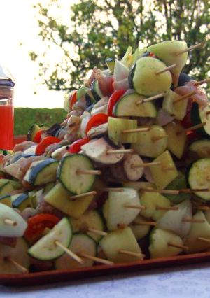 Színes saslik recept fotója