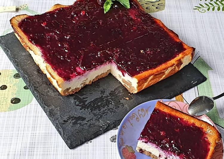 Tarta de yogurt griego, con sólo 3 ingredientes (sin gluten)