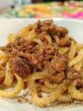 Scialatielli Freschi in Bianco con Tritato Misto e Olio di Tartufo