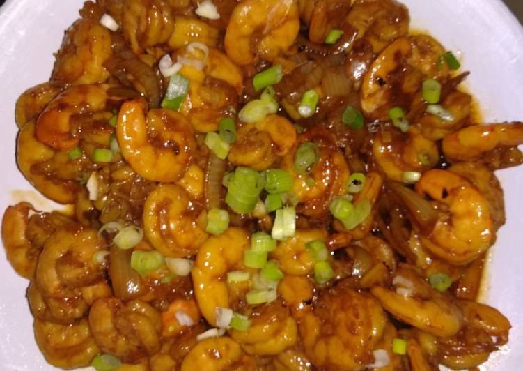 urutan  Udang Saus Tiram Jadi, Sempurna