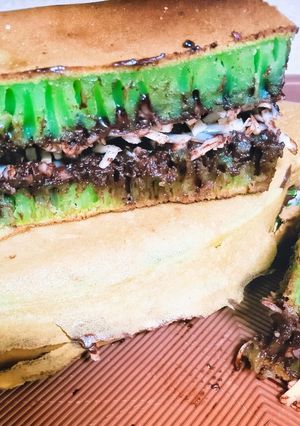 Foto resep Martabak manis pandan cokelat keju