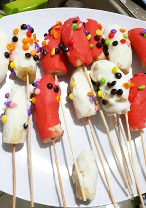 Foto resep Es pisang pelangi