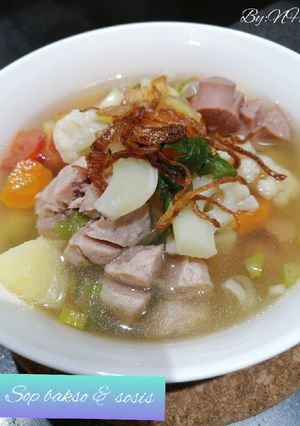 Foto resep Sop bakso plus sosis
