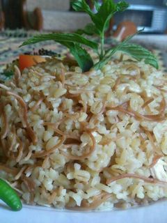 صورة لوصفة برغل بالشعيرية - Bulgar cooked with vermicelli
