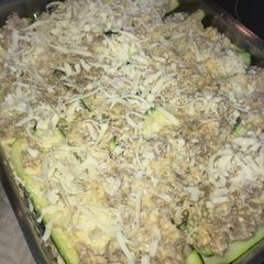 A picture of 4 cheese zucchini lasagna (keto).