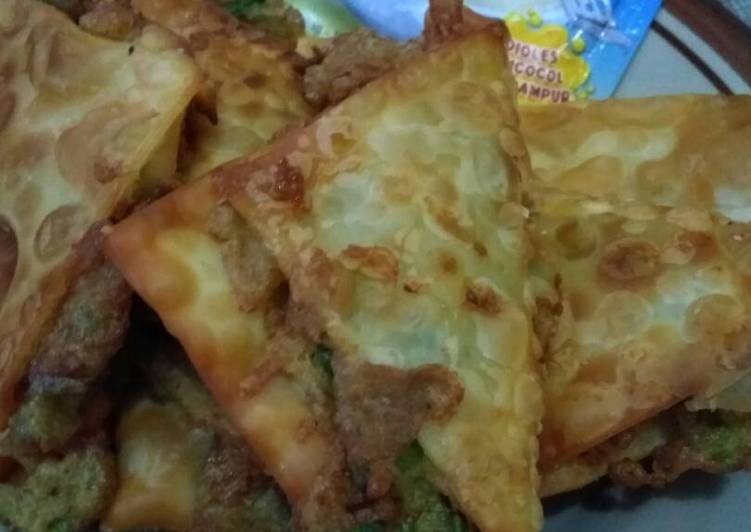 Resep Martabak Telur Kulit Pangsit Tanpa Daging Oleh Ninik Darleawati Cookpad