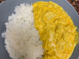 Arroz con tofu al curry