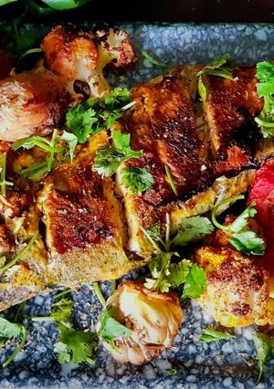 গ্রিলড গার্লিক ভেটকি ফিস (grilled garlic bhetki fish recipe in Bengali) রেসিপির প্রধান ছবি