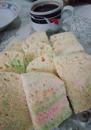 Foto resep Bolu Kukus Pelangi (2 Telur)