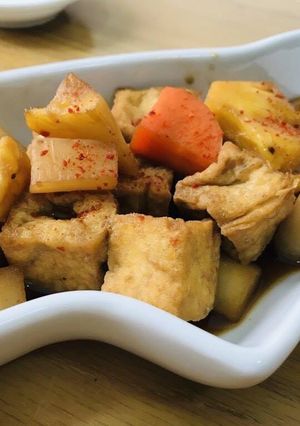 Hình của món Đậu hũ kho thơm.