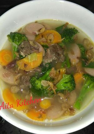 Foto resep Sup daging dan sosis