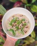ข้าวต้มข้าวโอ๊ตหมูสับเห็ดหอม