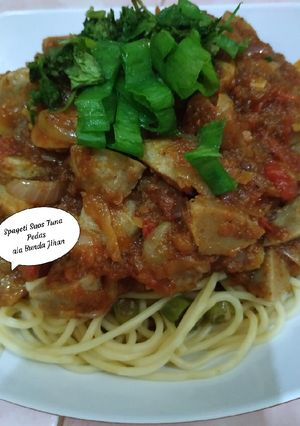 Foto resep Spageti Saos Tuna Pedas Rumahan 🍝