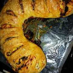 A picture of Chicken Stromboli.