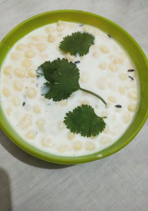 A picture of Boondi raita.