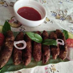 A picture of Seakh kabab.