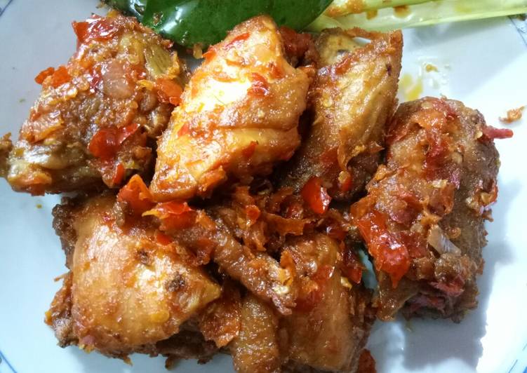 Resep Ayam goreng cabe merah, Enak Banget