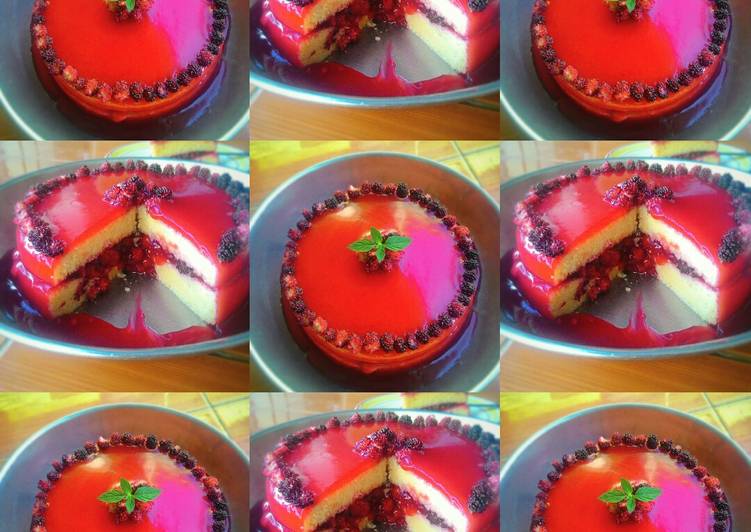 Recipe of Ultimate Mulberry cake with soft ganache