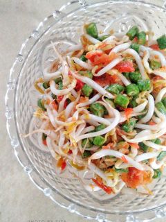 Foto resep Sambal pecok tauge kacang panjang