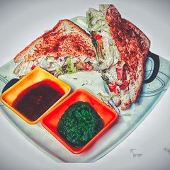 A picture of Cheesy Veggy Sandwich.