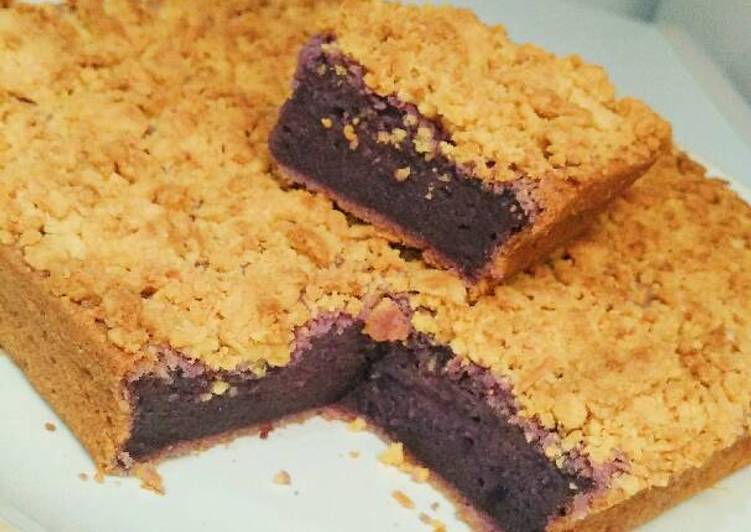 Resep Bolu streusel ubi ungu Anti Gagal