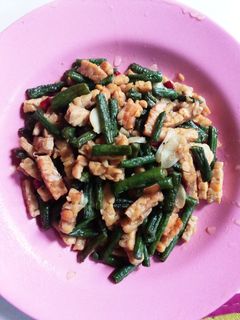 Foto resep Tumis kacang panjang dan tempe