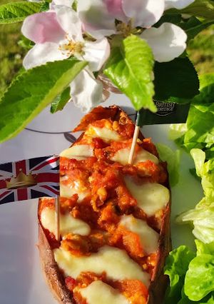 Une photo de Ma recette de patate doucecheddar & poulet