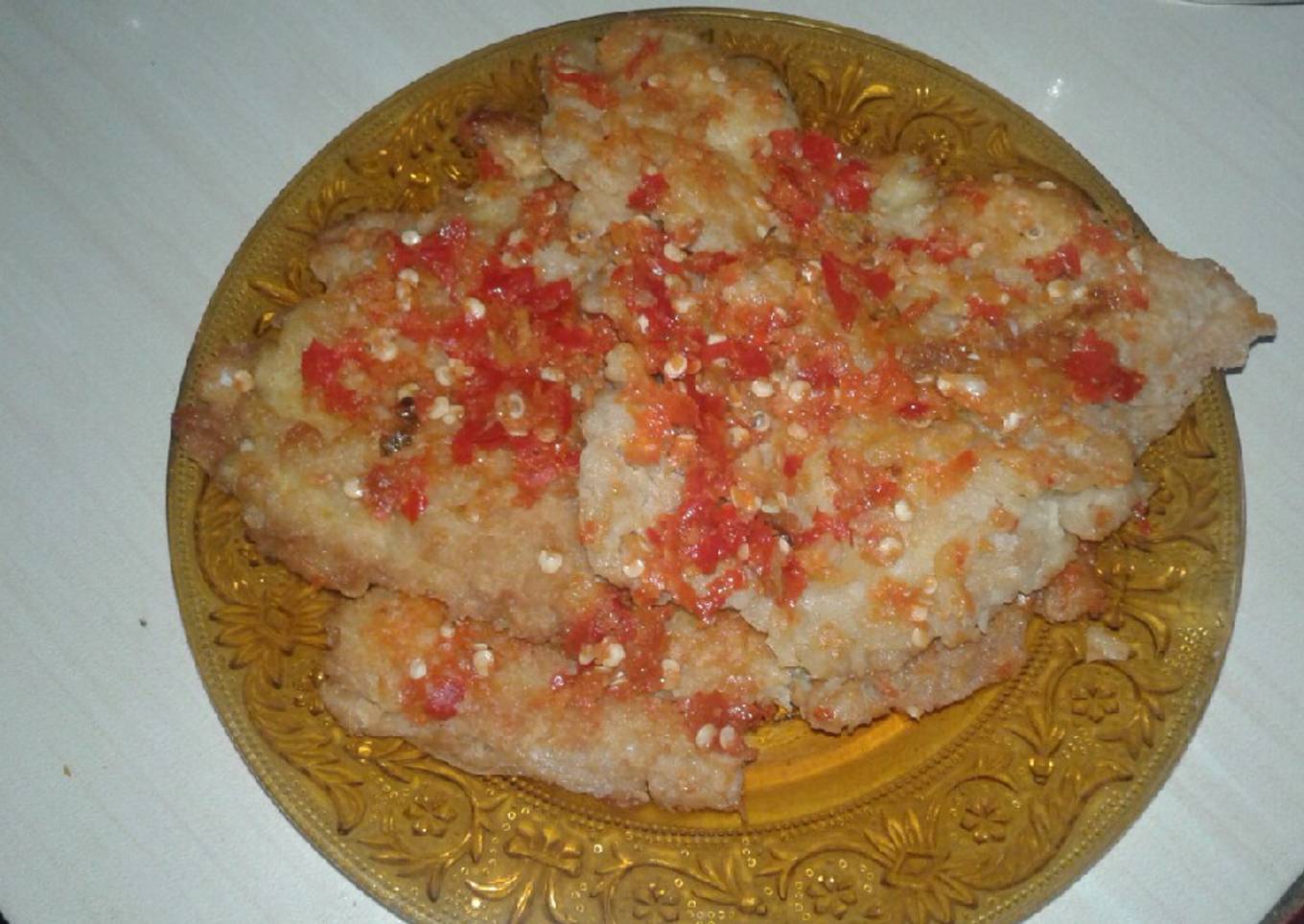 Telur dadar geprek