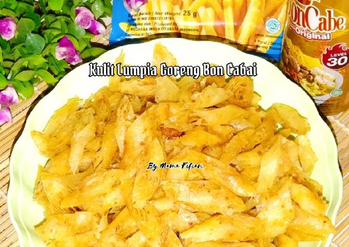 Wajib coba! Cara mudah membuat Kulit Lumpia Goreng Bon Cabai  nagih banget