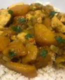 Pollo al curry con calabaza y arroz de coliflor