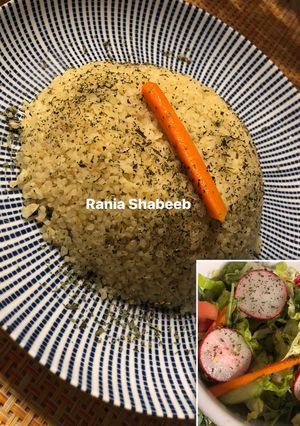 صورة لوصفة طبق برغل مع سلطة (دايت)