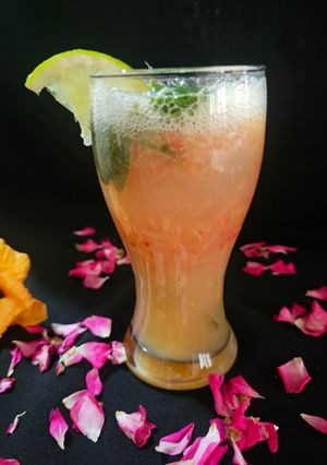 A picture of Sweet lime plum mojito.