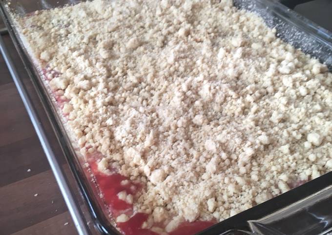 Recipe of Ultimate Rhubarb, apple and berry crumble